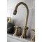 Kingston Brass KS2983BEX Widespread Bathroom Faucet with Brass Pop-Up, Antique Brass KS2983BEX - alternate 3